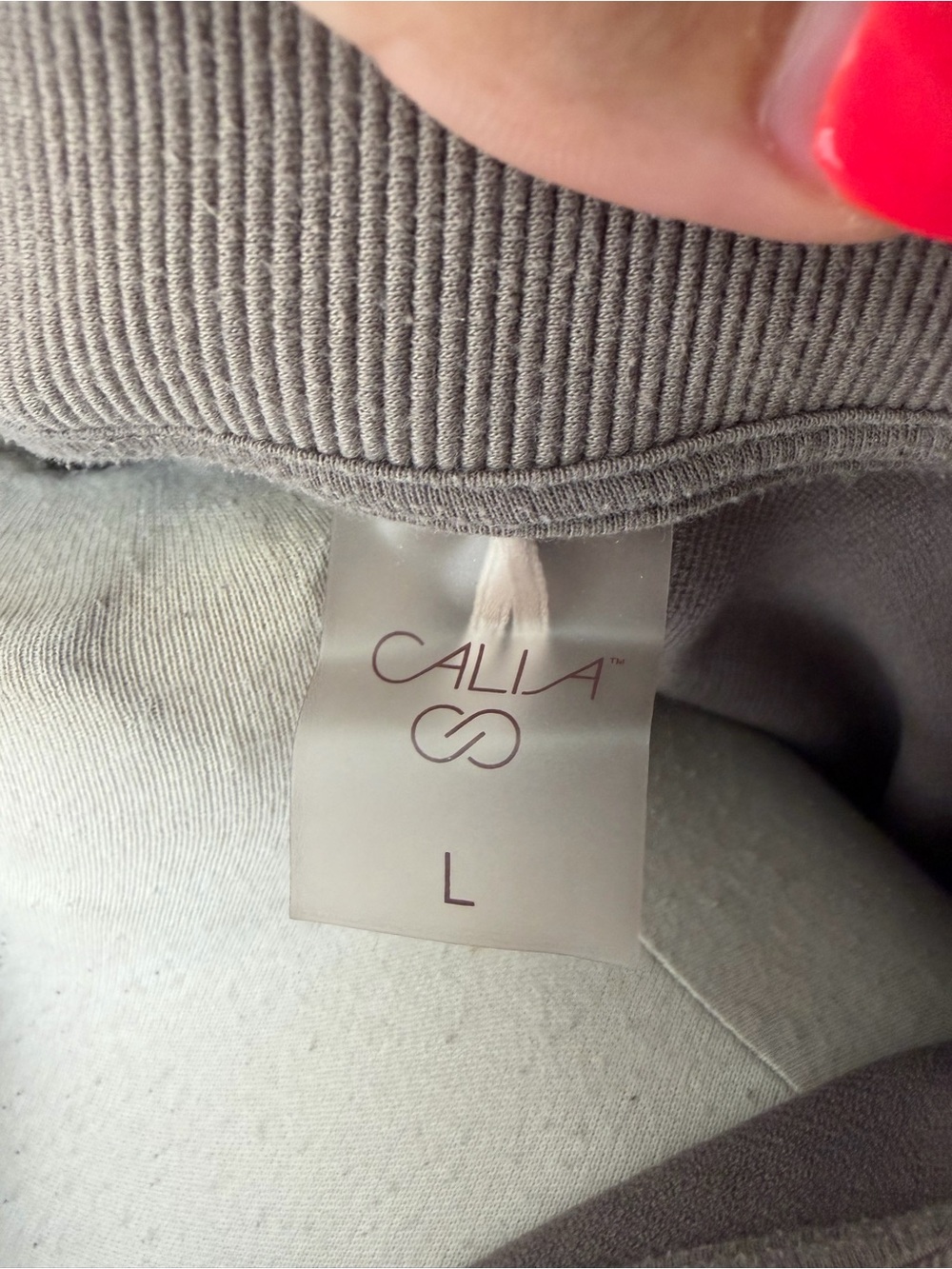 CALIA Carrie Underwood Gray Asymmetrical Zip Fleece Jacket L EUC - Picture 3 of 3
